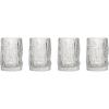 imageCreative CoOp Round Glass Drinking Glass with Embossed Pattern Clear Set of 4