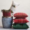 imageCreative CoOp Green Square Woven Cotton Blend Jacquard Pillow with Trees