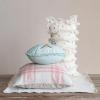 imageCreative CoOp Multicolor Round Cotton Printed Pillow with Embroidered Dove and Fringe