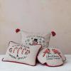 imageCreative CoOp Multicolor Square Cotton Printed Pillow with Snowman Let It Snow