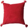 imageCreative CoOp Multicolor Square Cotton Printed Pillow with Snowman Let It Snow