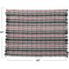 imageCreative CoOp Plaid Woven Cotton Blend Throw with Fringe Cream Green and Red