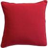 imageCreative CoOp Red White and Black Square Cotton Jacquard Pillow with Embroidered Snowman and Tufting