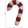 imageCreative CoOp Red and White Cotton Sherpa Candy Cane Shaped Pillow