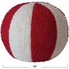 imageCreative CoOp Red and White Decorative Sherpa Orb Pillow