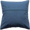 imageCreative CoOp Square Cotton Velvet Pillow with Embroidered Merry and Bright Navy Color and White Blue