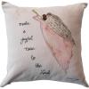 imageCreative CoOp Multicolor Square Cotton Chambray Printed Pillow with Embroidery Angel and Star