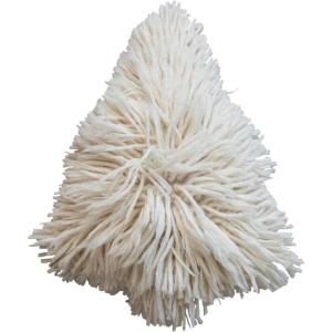 imageCreative CoOp Cream Woven New Zealand Wool Shag Tree Shaped Pillow Color