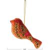 imageCreative CoOp Cotton Velvet Bird Ornament with Glass Beads and Embroidery Multicolor