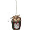 imageCreative CoOp Glass Fried Chicken Bucket Ornament with Glitter Multicolor