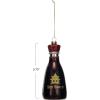 imageCreative CoOp HandPainted Glass Soy Sauce Bottle Ornament with Glitter Multicolor