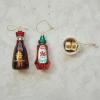 imageCreative CoOp HandPainted Glass Soy Sauce Bottle Ornament with Glitter Multicolor