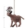 imageCreative CoOp Handmade Cotton Velvet and Wire Caribou Ornament Brown