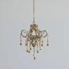 imageCreative CoOp Handmade Metal Glass and Acrylic Beaded Chandelier Ornament Gold Finish