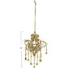 imageCreative CoOp Handmade Metal Glass and Acrylic Beaded Chandelier Ornament Gold Finish