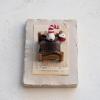 imageCreative CoOp Handmade Wool Felt Mouse in Bed Ornament with Hat and Stocking Multicolor