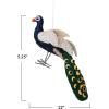 imageCreative CoOp Handmade Wool Felt Peacock Ornament with Stitching Multicolor