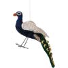 imageCreative CoOp Handmade Wool Felt Peacock Ornament with Stitching Multicolor