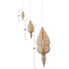 imageCreative CoOp Honeycomb Finial Paper Ornament Cream Set of 3
