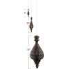 imageCreative CoOp Honeycomb Finial Paper Ornament Grey Set of 3