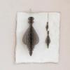 imageCreative CoOp Honeycomb Finial Paper Ornament Grey Set of 3