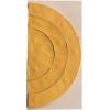 imageCreative CoOp Round Paper Folding Honeycomb Ornaments with Gold Glitter Edge Mustard Color Set of 3