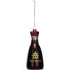 imageCreative CoOp HandPainted Glass Soy Sauce Bottle Ornament with Glitter Multicolor