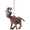 imageCreative CoOp Handmade Cotton Velvet and Wire Caribou Ornament Brown