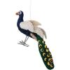 imageCreative CoOp Handmade Wool Felt Peacock Ornament with Stitching Multicolor