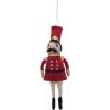 imageCreative CoOp Handmade Wool Felt Soldier Ornament with Glitter Multicolor