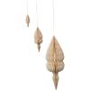 imageCreative CoOp Honeycomb Finial Paper Ornament Cream Set of 3