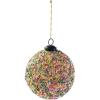 imageCreative CoOp Round Glass Ball Ornament with Sequins Multicolor