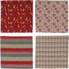 imageCreative CoOp 10 Square Cotton Chambray Printed Cocktail Napkins wPatterns Multi Color Set of 4