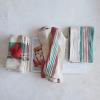 imageCreative CoOp 28 L x 18 W Cotton Printed Tea Towels wStripes ampamp Jute ampamp Wood Bead Tie Multi Color Set of 2