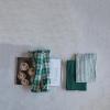 imageCreative CoOp 28quot L x 18quot W Cotton WovenWaffle Weave Tea Towels Green ampamp White Set of 3