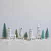 imageCreative CoOp 614quotL x 4quot W x 10quot H Stoneware Lighthouse wLED Light White Batteries Included