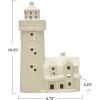 imageCreative CoOp 634quotL x 314quotW x 1014quotH Stoneware Lighthouse wLED Light White Batteries Included