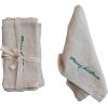 imageCreative CoOp Merry Christmas Cotton Napkins Natural and Green Set of 4