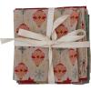 imageCreative CoOp 10 Square Cotton Chambray Printed Cocktail Napkins wPatterns Multi Color Set of 4