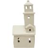 imageCreative CoOp 5quot L x 414quotW x 1014quotH Stoneware Lighthouse wLED Light White Batteries Included
