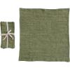 imageCreative CoOp Large Stonewashed Linen Cocktail Napkins Green Set of 4