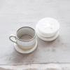 imageCreative CoOp 4quot Round Marble Coasters wMother of Pearl Snowflake Inlay Set of 4