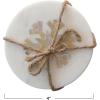 imageCreative CoOp 4quot Round Marble Coasters wMother of Pearl Snowflake Inlay Set of 4