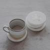 imageCreative CoOp 4quot Round Marble Coasters wMother of Pearl Snowflake Inlay Set of 4