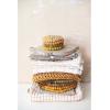 imageCreative CoOp Handmade Wool Felt Ball Coasters Red and Green Set of 4Orange Tones