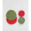 imageCreative CoOp Handmade Wool Felt Ball Coasters Red and Green Set of 4RedGreen