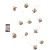 imageCreative CoOp Decorative Paper Folding Honeycomb Ornaments with DIY Garland String Cream Color Set of 12