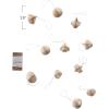 imageCreative CoOp Decorative Paper Folding Honeycomb Ornaments with DIY Garland String Cream Color Set of 12