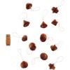 imageCreative CoOp Decorative Paper Folding Honeycomb Ornaments with DIY Garland String Rust Color Set of 12
