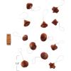 imageCreative CoOp Decorative Paper Folding Honeycomb Ornaments with DIY Garland String Rust Color Set of 12
